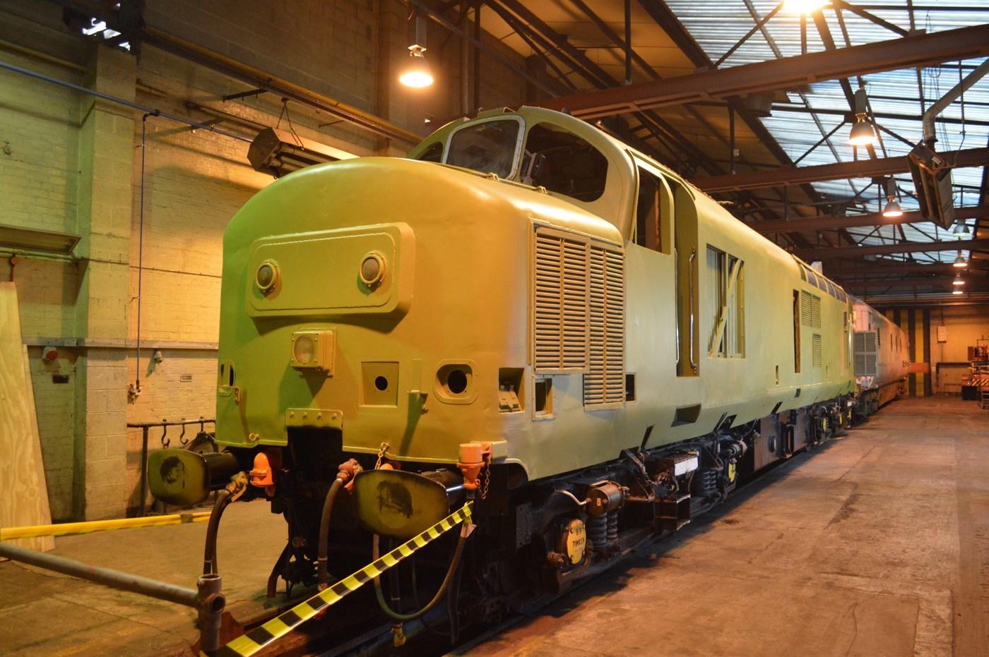Europhoenix 37800 undergoes overhaul inside Leicester depot on January 15. It will return to the main line in the first quarter of 2016, and will be hired to Rail Operations Group, joining 37884. RICHARD CLINNICK.