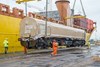 GBRf 66779, the final Class 66 to be built for the UK, is about to touch down on British soil.
