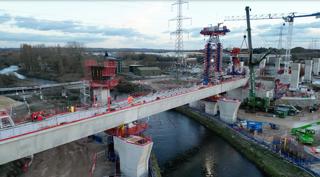River Tame viaduct span. HS2 LTD