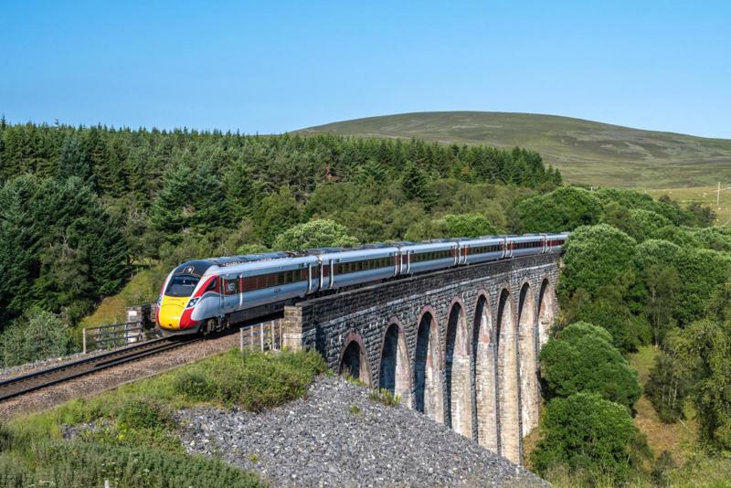 Dating from 1984, the ‘Highland Chieftain’ service was originally operated by HSTs, with Azumas taking over in 2019. On July 21 2021, 800112 is between Inverness and Aviemore, as it heads over Slochd Viaduct with the ‘Highland Chieftain’ for London. Under the current public (as opposed to working) timetable, northbound trains leave King’s Cross at 1200 and arrive in Inverness at 2007, while southbound trains depart from the Highland city at 0755 and arrive in London at 1549. NIGEL CAPELLE.