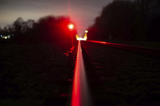 Red Signal on the Askern Freight line, Doncaster.