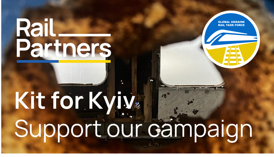 Rail Partners and Kit for Kyiv banner. RAIL PARTNERS
