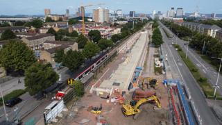 Progress on the upgrade of Cardiff Bay, as of August 2024. CHRIS HOWE.