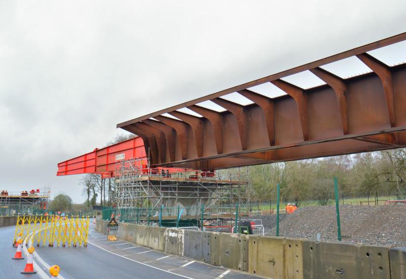 Small Dean Viaduct being pushed into position. CHRIS HOWE