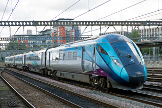 TransPennine Express 802216 at Leeds station. TPE.