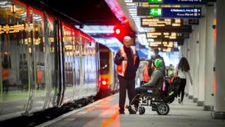 Helping a disabled passenger