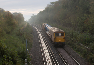 GBRf Class 73s on the Railhead Treatment Train (RHTT) near Whitstable. NETWORK RAIL.