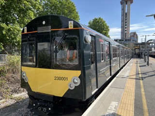 GWR battery train 230001 at West Ealing station. JOE CAMPBELL.