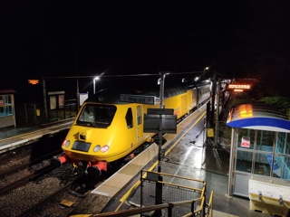 A Network Rail HST during ETCS tests on the East Coast Main Line
