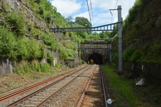 The western entrance of the Severn Tunnel taken from track level. DAVID STUBBINGS.