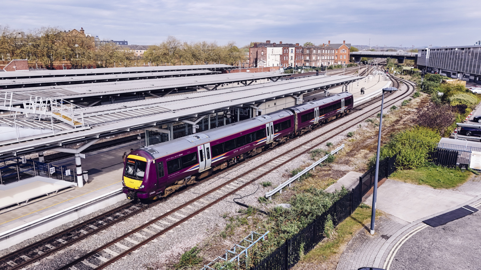 EMR's refurbished 170501 stands at Derby station. EAST MIDLANDS RAILWAY.