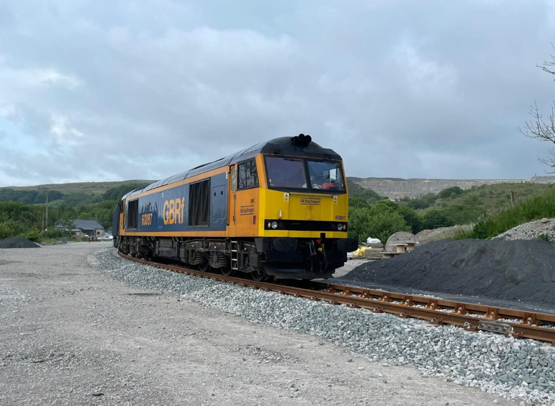 GBRf 60087 at Horton Quarry on June 17. GB RAILFREIGHT.