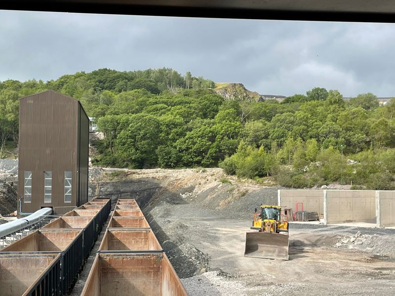 GBRf wagons being loaded at Horton Quarry. GB RAILFREIGHT.