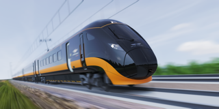 An artist's impression of Grand Central's Hitachi tri-mode set. ARRIVA.