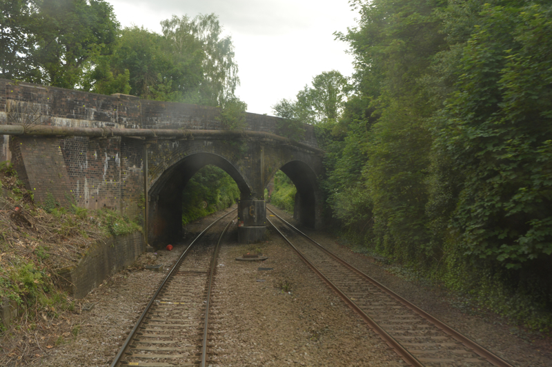 The unusual twin-portal bridge under Ashley Road at Hale. DAVID STUBBINGS.