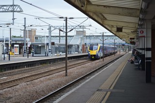 Hull Trains 180111 races through Peterborough on July 6. RICHARD CLINNICK.