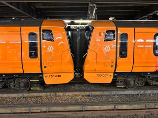 They certainly aren’t ‘great lookers’ but the corridor connections on a Class 730 are vital for passengers and train crew. PIP DUNN