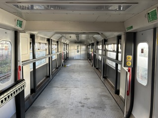 Inside a Class 321 Varamis Rail train. Pic: PAUL CLIFTON