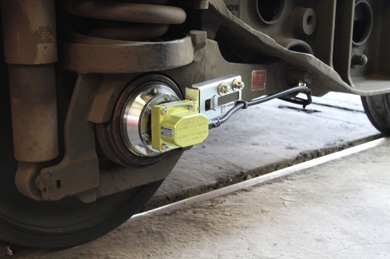 A mechanical axle end generator, one of the pieces of equipment fitted to a vehicle to make it an iWagon. VTG RAIL.
