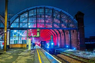Locomotion No.1 steams into Darlington station. JACK BOSKETT