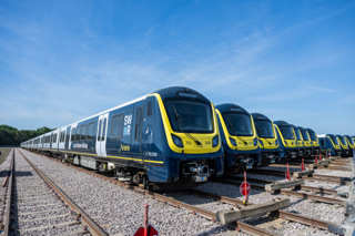 South Western Railway Class 701s stored at Long Marston. JACK BOSKETT.