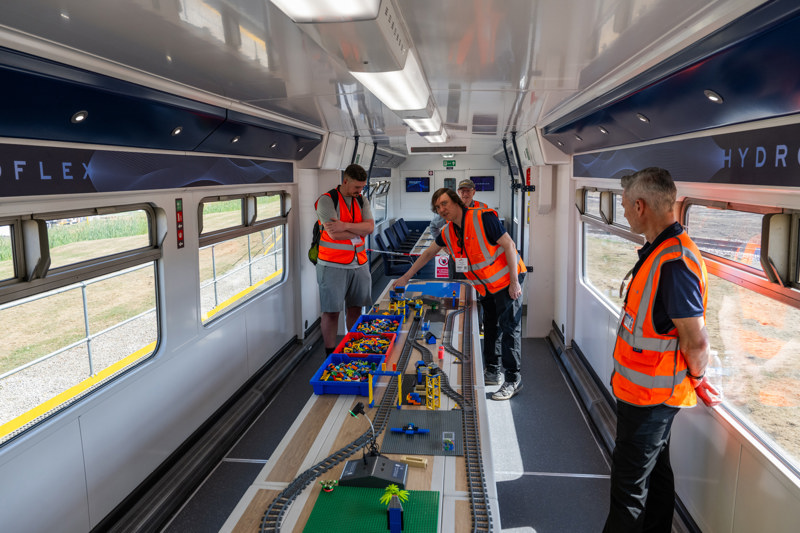 On-board the Porterbrook HydroFLEX unit. JACK BOSKETT/RAIL.