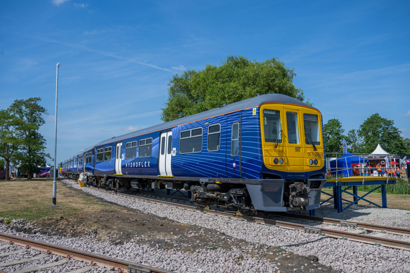 Porterbrook's HydroFLEX unit was on display at Rail Live 2025. JACK BOSKETT/RAIL.