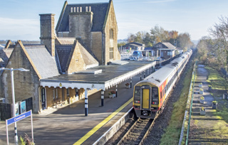 South Western Railway 159005 and 159106, at Crewkerne on November 15 2024 while operating the 1104 Axminster- London Waterloo. JOHN STRETTON.