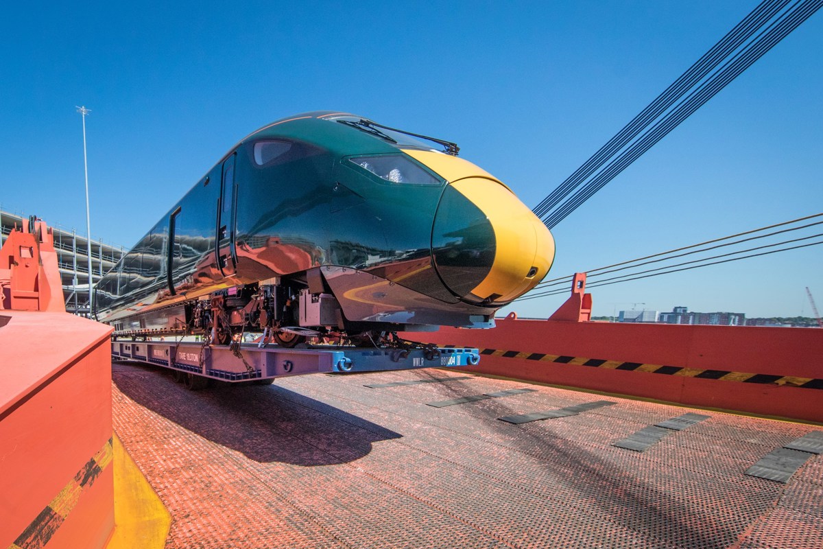First GWR AT300 Class 802 arrives in UK from Japan | Rail magazine