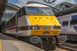 LNER 82205 stands at Leeds on May 22 before departing with the 1245 to London King's Cross. SNAPPITYSNAPS PHOTOGRAPHY.