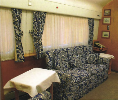 The Prince of Wales's Saloon is similar to other areas used by the royals. This is where Prince Charles will relax before and after engagements. RAIL.