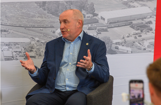 ASLEF General Secretary Dave Calfe talking at RAIL Live. JACK BOSKETT.