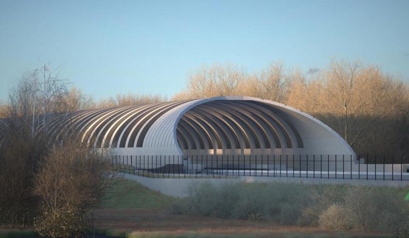 Artist's impression of the Sheephouse Wood bat mitigation structure. HS2 LTD.