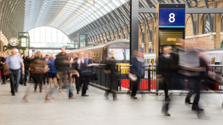 Passengers at Kings Cross station