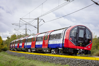 A new Piccadilly Line train on test. SIEMENS.