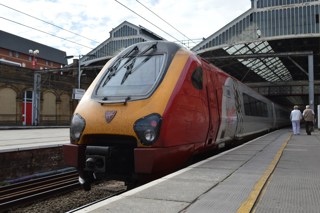 Virgin Trains 221114 at Preston on July 20. RICHARD CLINNICK.