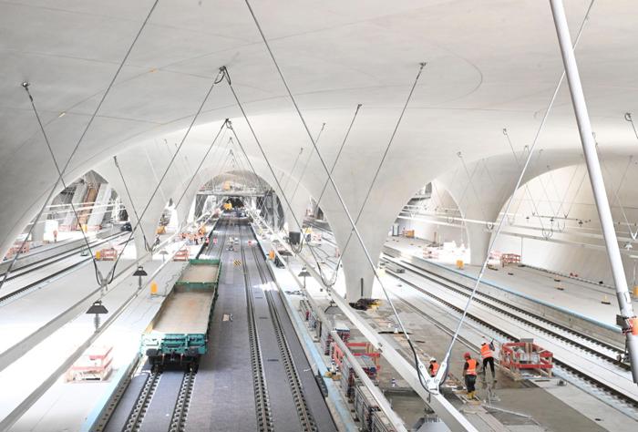 On July 11, construction work continues on the platform hall of the new underground station at Stuttgart. Wolmar says the project has attracted criticism for delays and escalating costs. ALAMY.